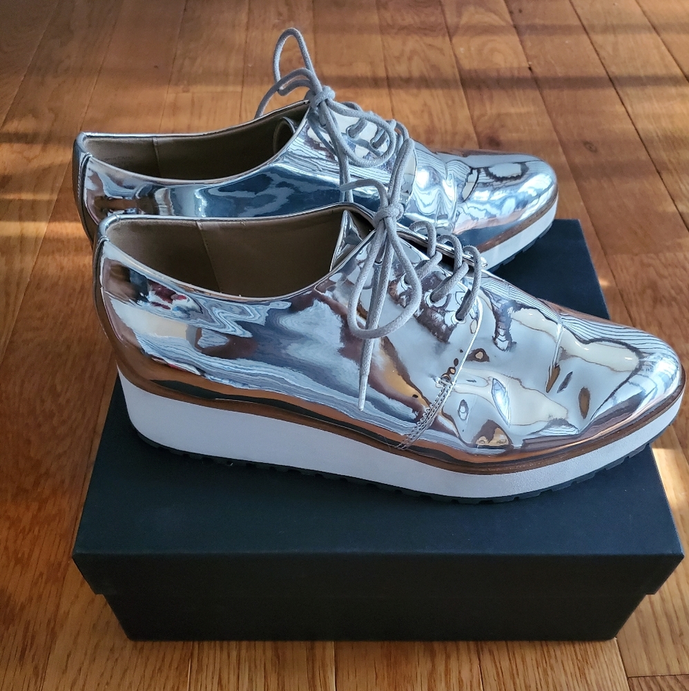 Aldo metallic oxford shoes